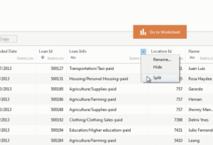 Automatic Split of a Data Field
